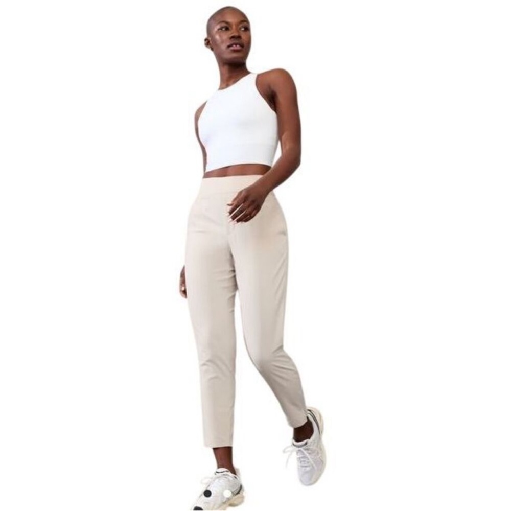 Athleta Brooklyn Ankle Pant Stone Khaki Size 16